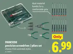 Lidl Parkside precision screwdriver / pliers set offer