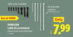 Lidl Parkside cable tie assortment offer