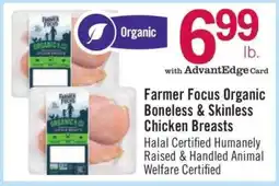 Price Chopper Farmer Focus Organic Boneless Skinless Chicken Breasts offer