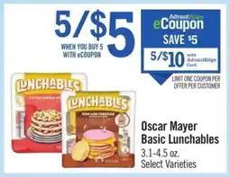 Price Chopper Oscar Mayer Basic Lunchables offer