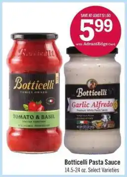 Price Chopper Botticelli Pasta Sauce offer