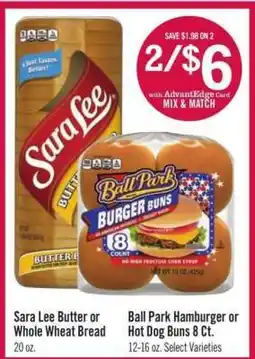 Price Chopper Ball Park Hamburger or Hot Dog Buns 8 Ct offer
