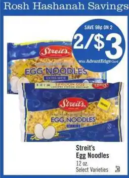 Price Chopper Streit's Egg Noodles offer