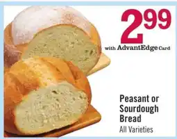 Price Chopper Peasant or Sourdough Bread offer