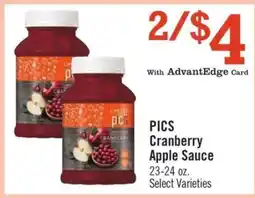 Price Chopper PICS Cranberry Apple Sauce offer