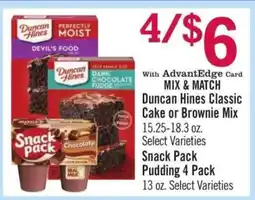 Price Chopper Duncan Hines Classic Cake or Brownie Mix offer