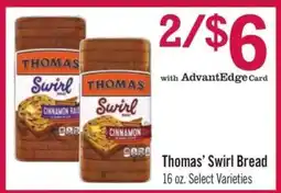 Price Chopper Thomas' Swirl Bread offer