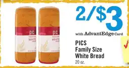 Price Chopper PICS Family Size White Bread offer