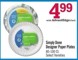 Price Chopper Simply Done Designer Paper Plates offer