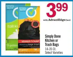 Price Chopper Simply Done Kitchen or Trash Bags offer