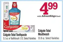 Price Chopper Colgate Total Toothpaste offer