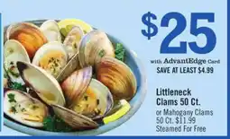 Price Chopper Littleneck Clams 50 Ct offer