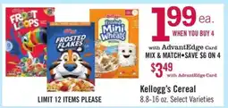 Price Chopper Kellogg's Cereal offer