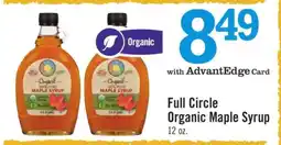 Price Chopper Full Circle Organic Maple Syrup offer