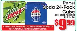 Supremo Foods Inc Pepsi Soda offer