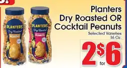 Supremo Foods Inc Planters Dry Roasted OR Cocktail Peanuts offer