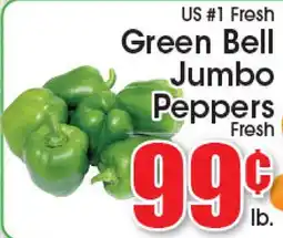 Supremo Foods Inc US #1 Fresh Green Bell Jumbo Peppers offer