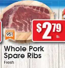 Supremo Foods Inc Whole Pork Spare Ribs offer