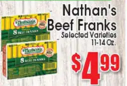 Supremo Foods Inc Nathan's Beef Franks offer
