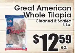 Supremo Foods Inc Great American Whole Tilapia offer