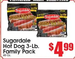 Supremo Foods Inc Sugardale Hot Dog 3-Lb. Family Pack offer