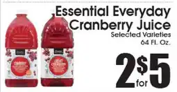Supremo Foods Inc Essential Everyday Cranberry Juice offer