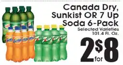 Supremo Foods Inc Canada Dry, Sunkist OR 7 Up Soda offer