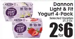 Supremo Foods Inc Dannon Light & Fit Yogurt 4-Pack offer