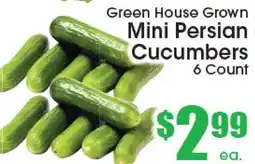 Supremo Foods Inc Green House Grown Mini Persian Cucumbers offer