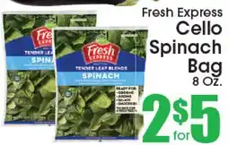 Supremo Foods Inc Fresh Express Cello Spinach Bag offer