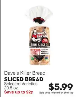 Bristol Farms Dave's Killer Bread SLICED BREAD offer