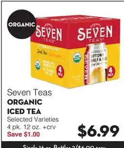 Bristol Farms Seven Teas ORGANIC ICED TEA offer