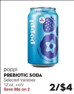 Bristol Farms poppi PREBIOTIC SODA offer