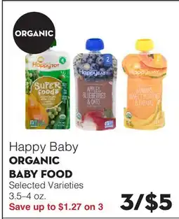 Bristol Farms Happy Baby ORGANIC BABY FOOD offer
