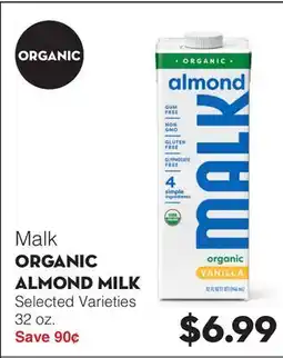 Bristol Farms Malk ORGANIC ALMOND MILK offer