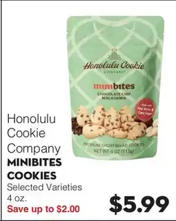 Bristol Farms Honolulu Cookie Company MINIBITES COOKIES offer