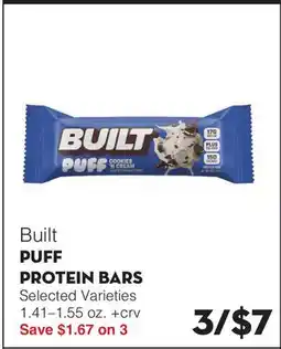 Bristol Farms Built PUFF PROTEIN BARS offer