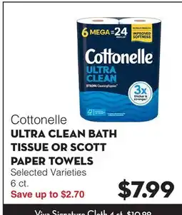 Bristol Farms COTTONELLE ULTRA CLEAN BATH TISSUE OR SCOTT PAPER TOWELS offer