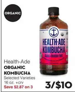 Bristol Farms Health-Ade ORGANIC KOMBUCHA offer