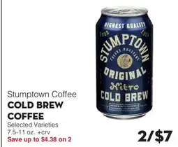 Bristol Farms Stumptown Coffee COLD BREW COFFEE offer