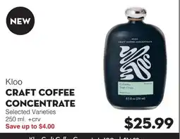 Bristol Farms Kloo CRAFT COFFEE CONCENTRATE offer