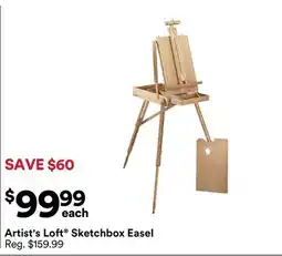 Michaels Artist's Loft Sketchbox Easel offer