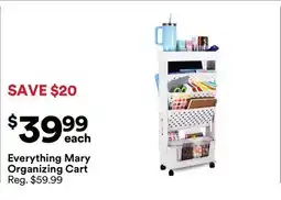 Michaels Everything Mary Organizing Cart offer