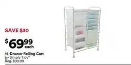 Michaels 15-Drawer Rolling Cart by Simply Tidy offer