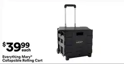 Michaels Everything Mary Collapsible Rolling Cart offer