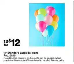 Michaels 11 Standard Latex Balloons offer