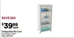 Michaels Collapsible Bin Cart offer