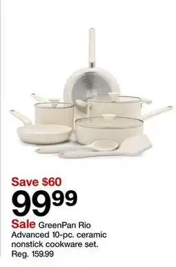 Target GreenPan Rio Advanced 10-pc. ceramic nonstick cookware set offer