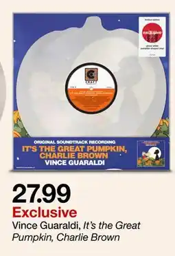 Target Vince Guaraldi, It's the Great Pumpkin, Charlie Brown offer