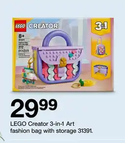Target LEGO Creator 3-in-1 Art fashion bag with storage 31391 offer